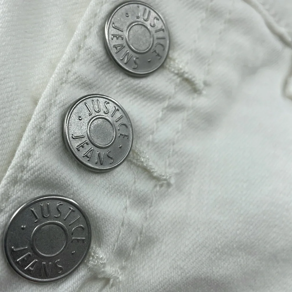girls white jean jeggings NWT by Justice size 18 girls
